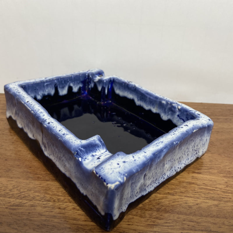 Vintage fat lava asbak blauw