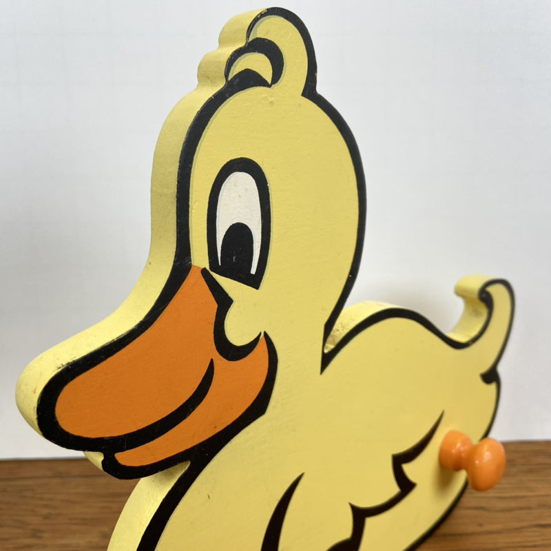 Houten kinderkapstokje eend
