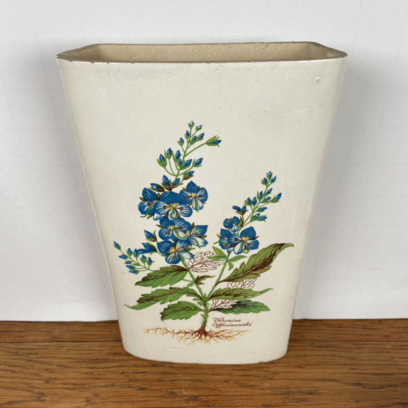 Groot vintage radiatorbakje blauwe bloem