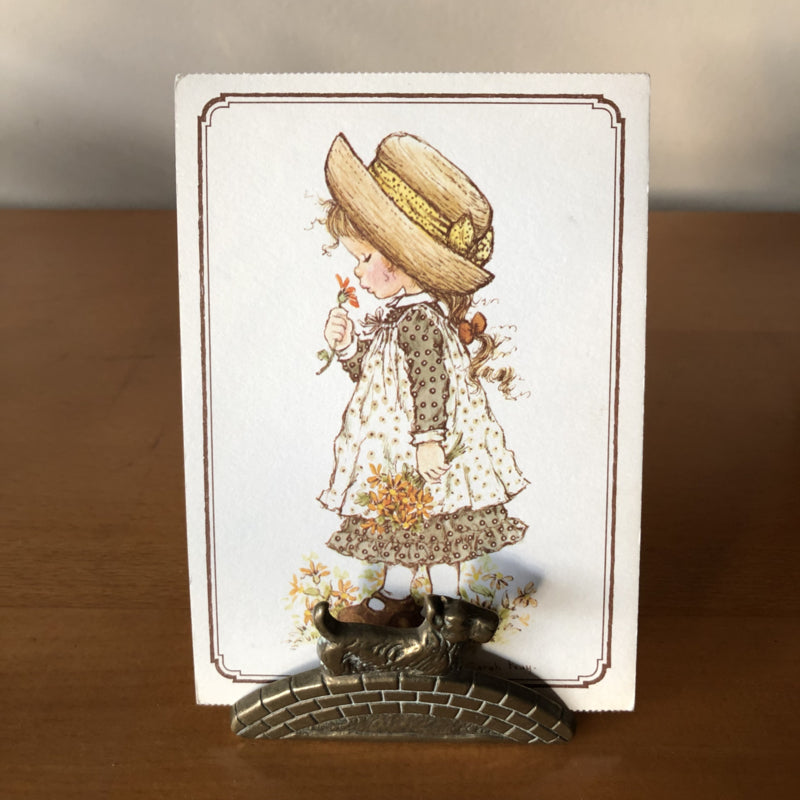 Messing brievenhouder hondje