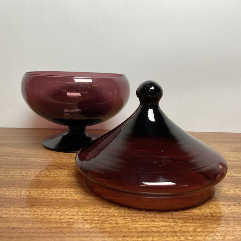 Glazen schaal paars Italiaans glas