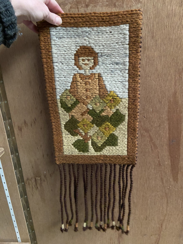 wandkleed met franjes