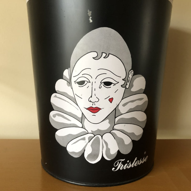 Vintage prullenbak pierrot