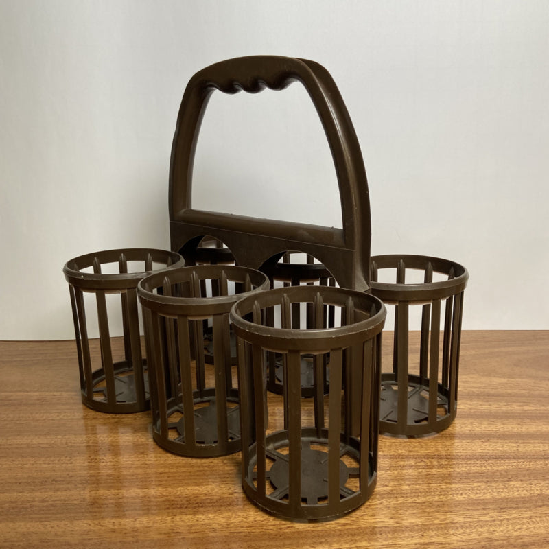 Vintage flessenrek bruin