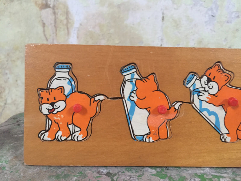 Vintage puzzel met katten