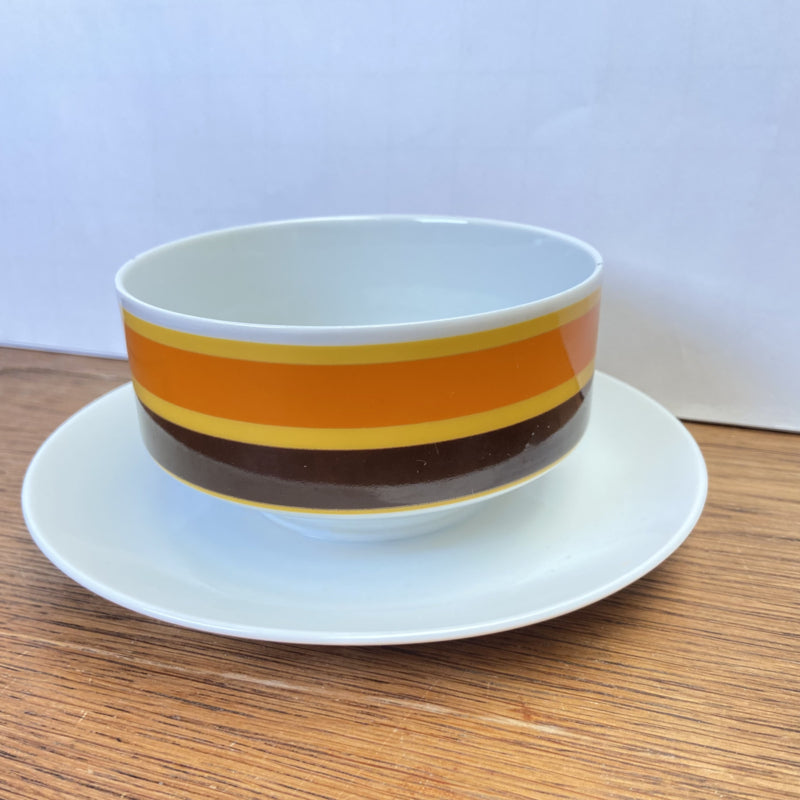 Vintage sauskom oranje bruin