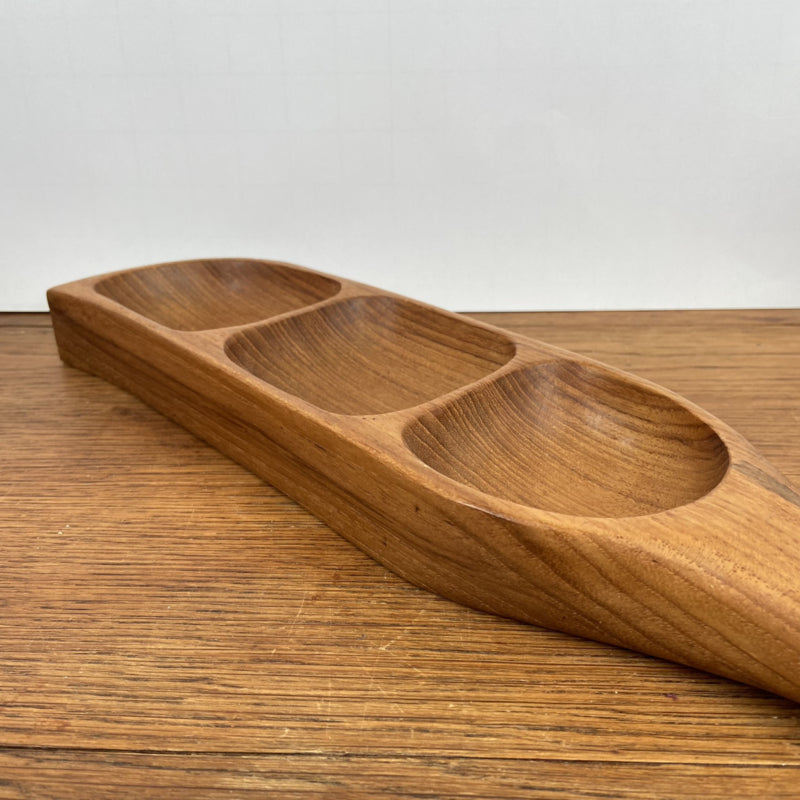 Vintage houten snackschaal