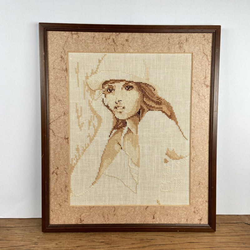 Vintage wanddecoratie dame