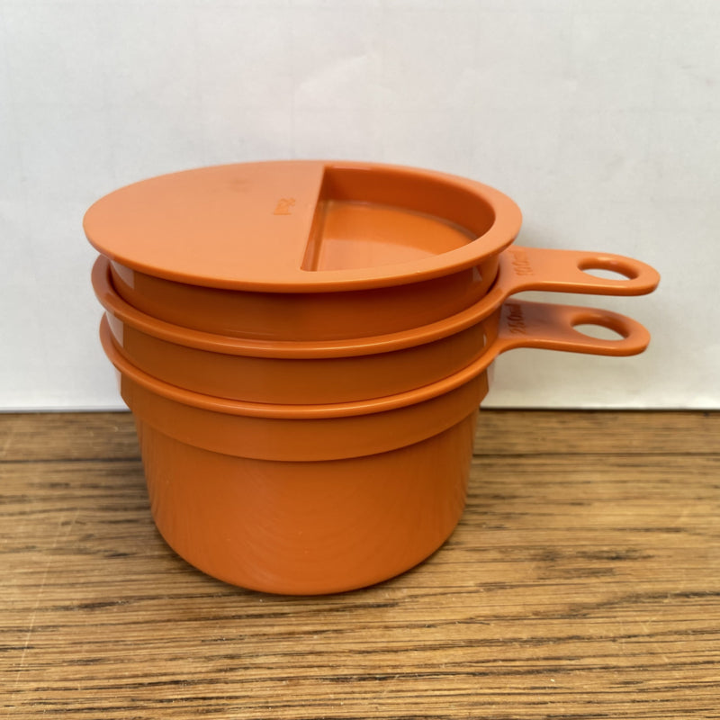 Oranje tupperware maatjes