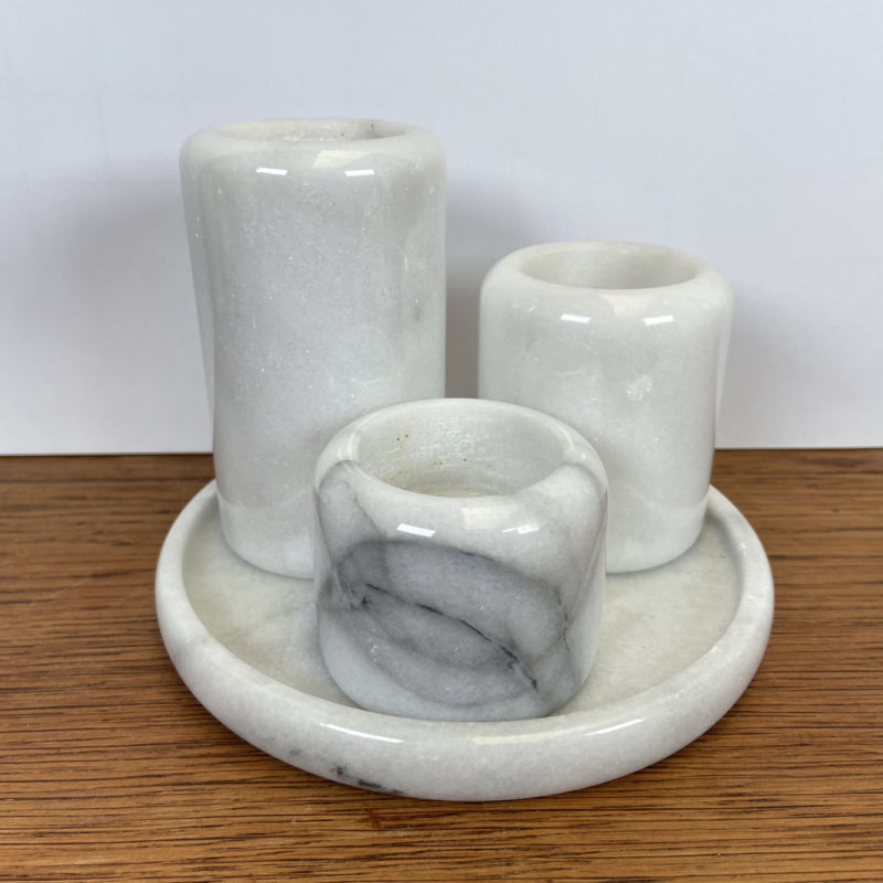 Marmeren waxine licht houders