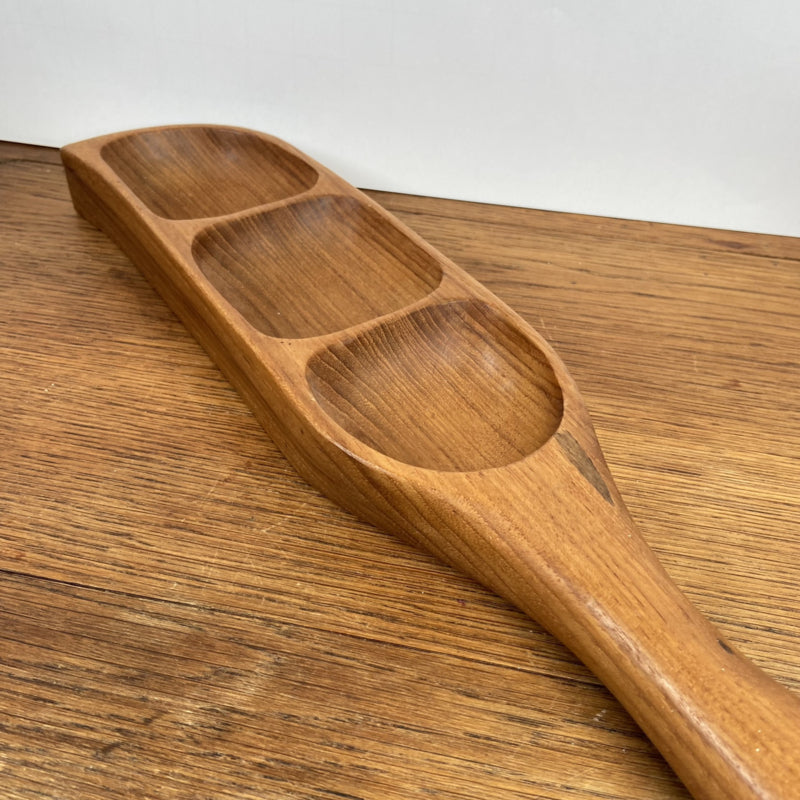 Vintage houten snackschaal