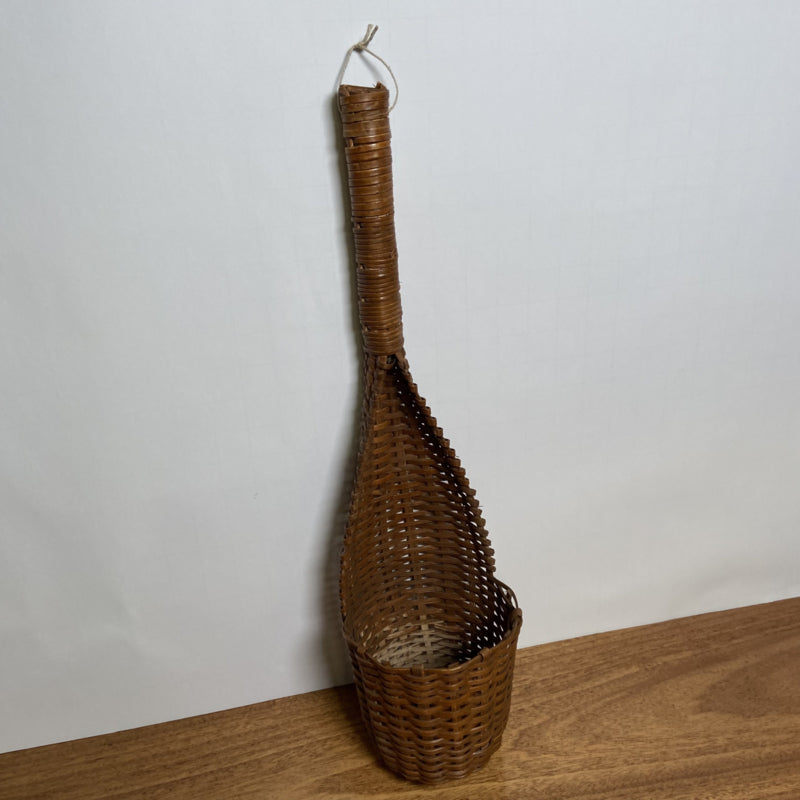 Vintage rieten plantenhanger