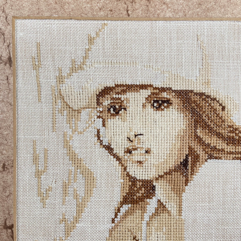 Vintage wanddecoratie dame
