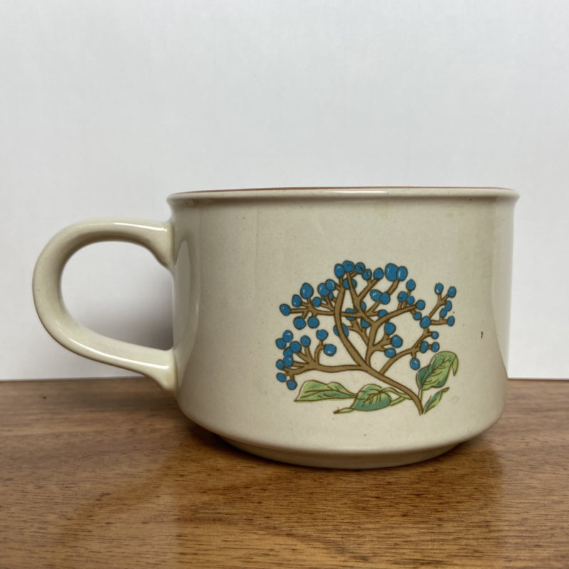 Vintage soepkom blauwe bloem