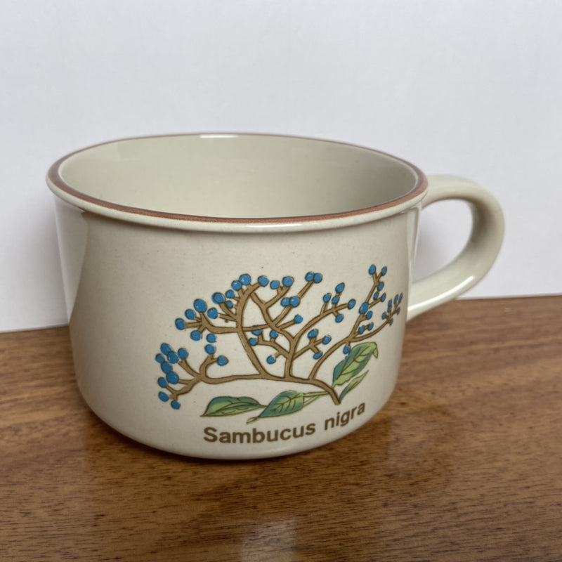 Vintage soepkom blauwe bloem