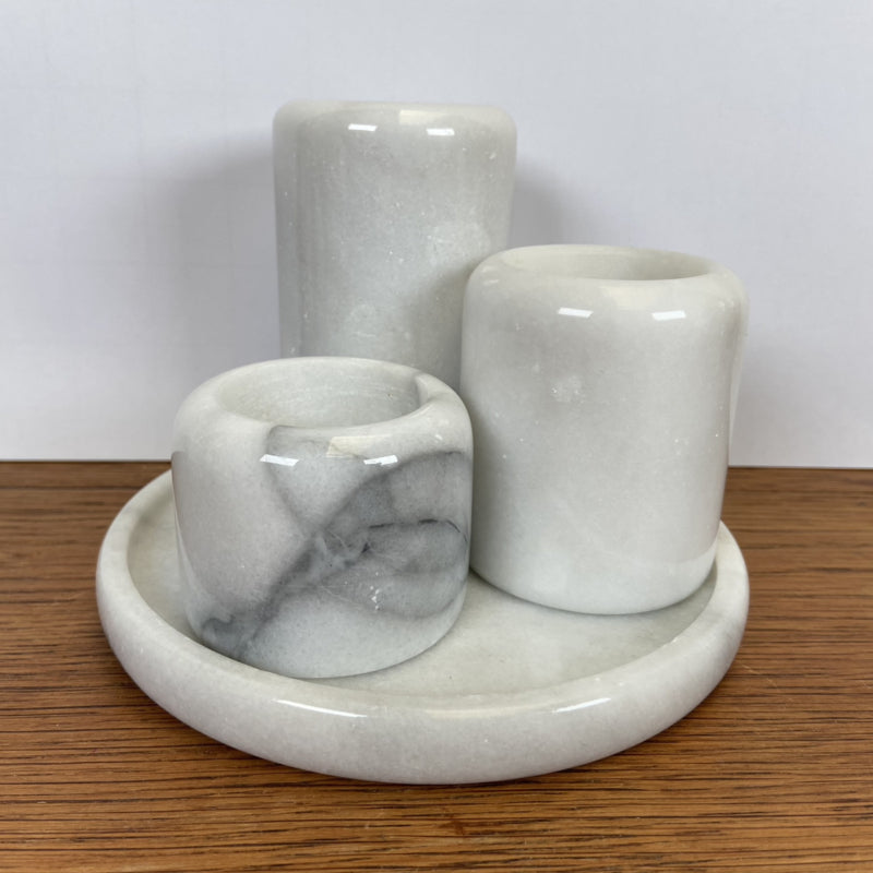 Marmeren waxine licht houders