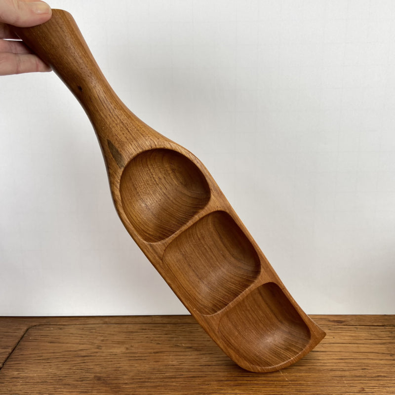 Vintage houten snackschaal