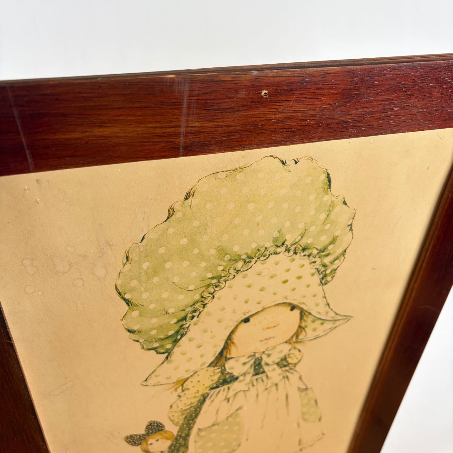 Vintage Sarah Kay tekening in lijst
