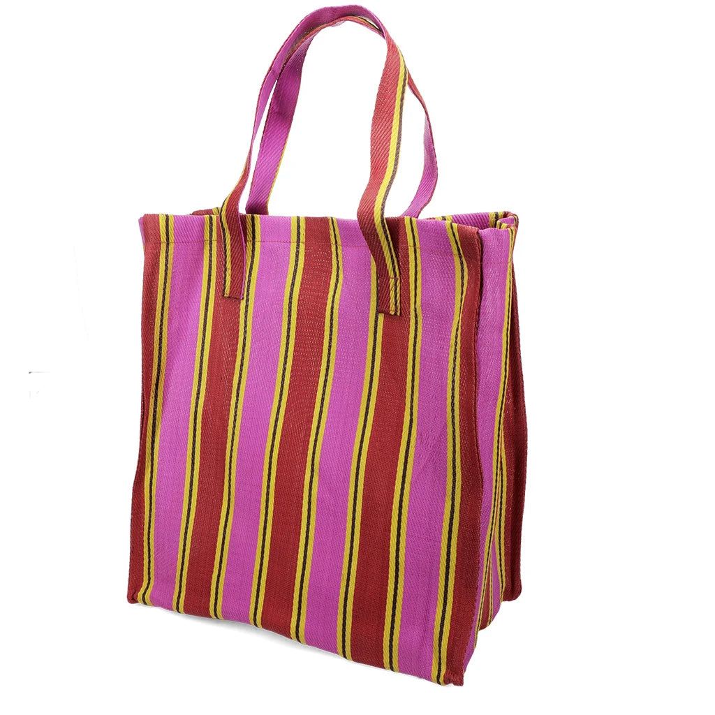 Retro shopper van gerecycled plastic Roze Rood