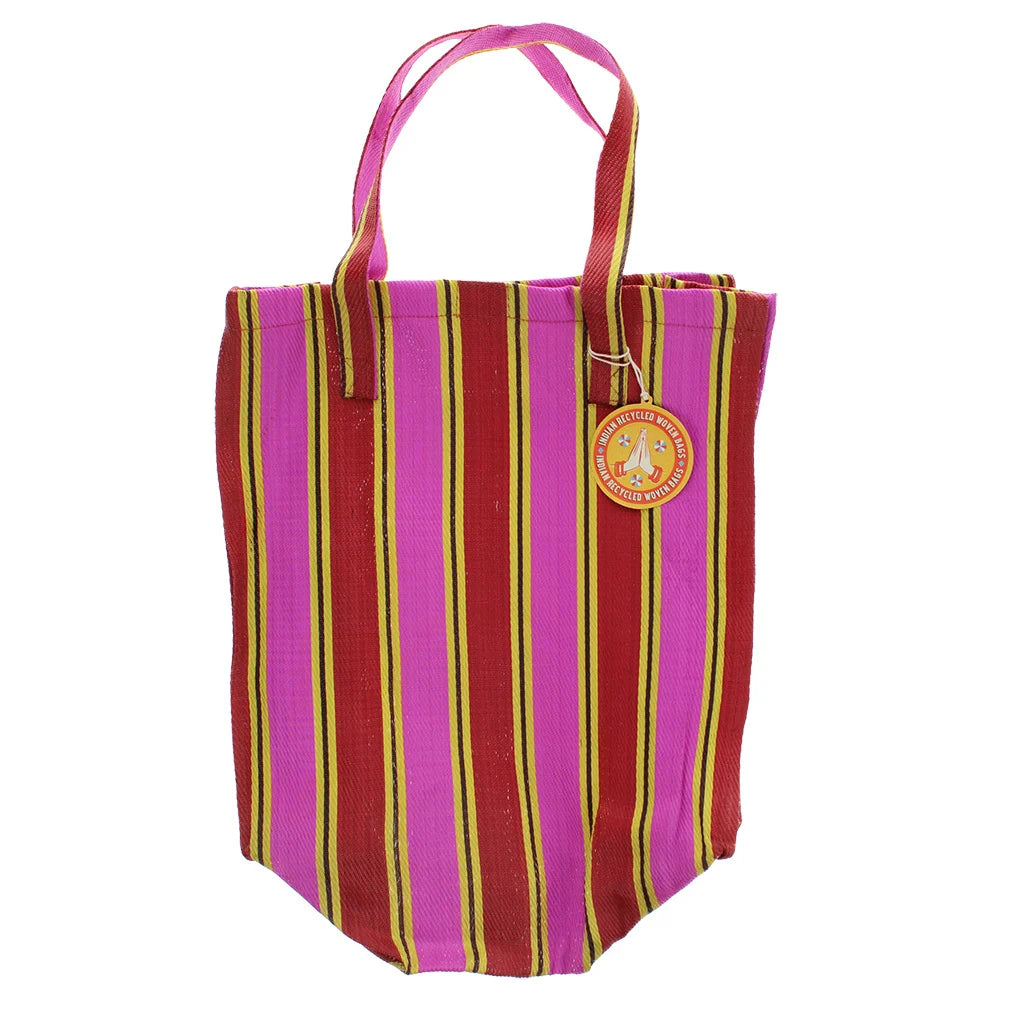 Retro shopper van gerecycled plastic Roze Rood