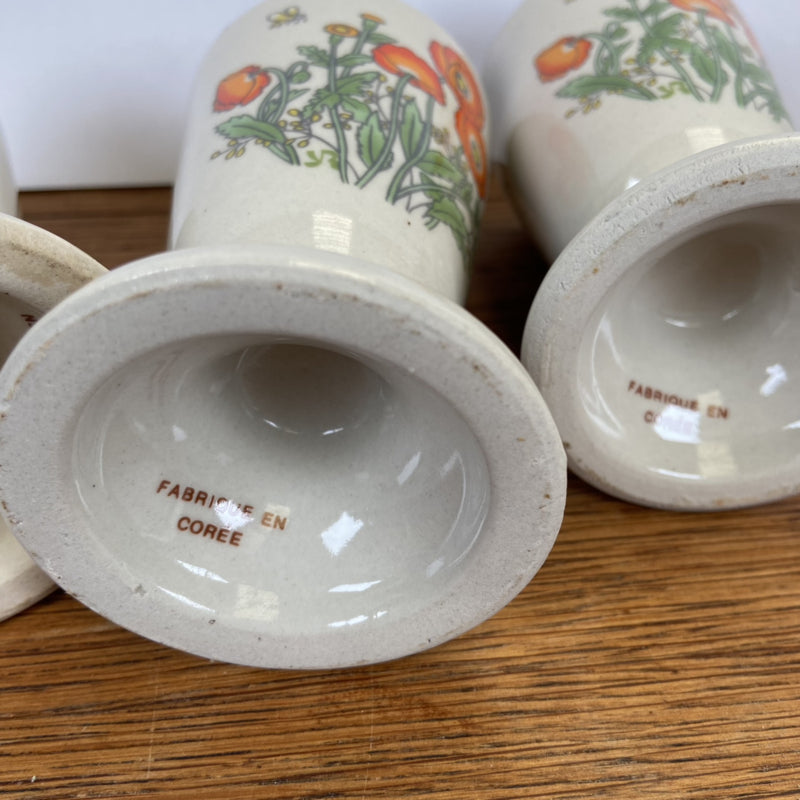 3 wilde bloemen mokken klaproos