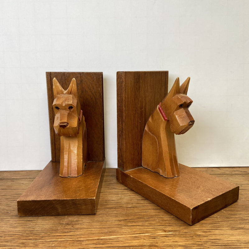 houten boekensteunen hondjes