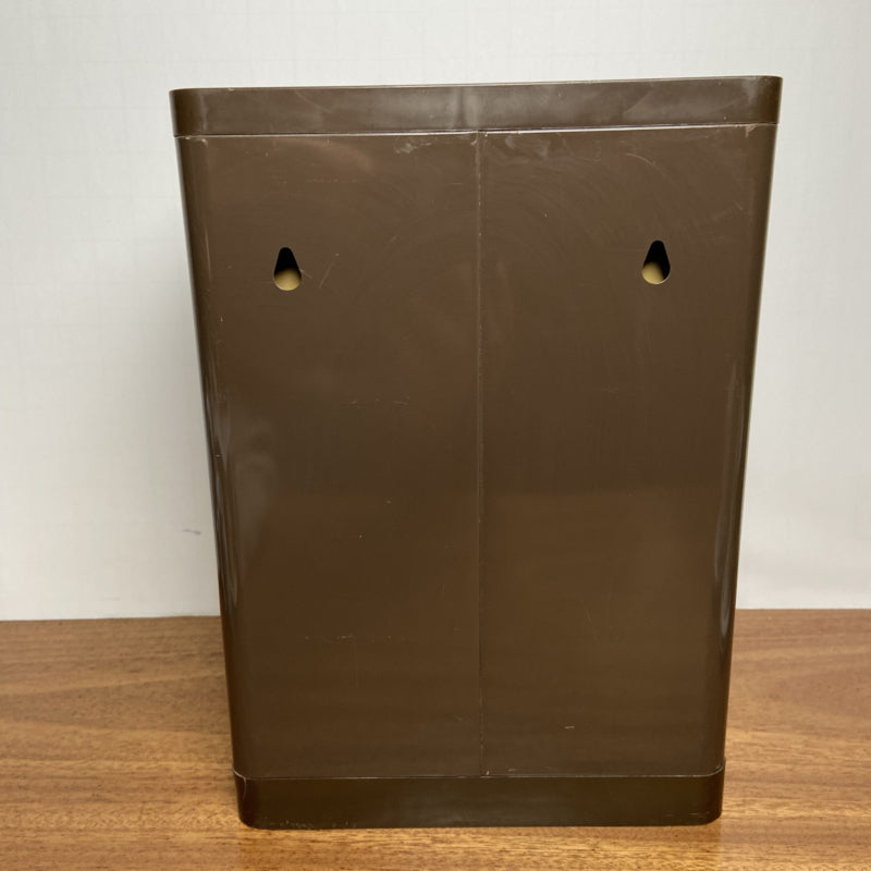 Brabantia prullenbak bruin met gele bloemen