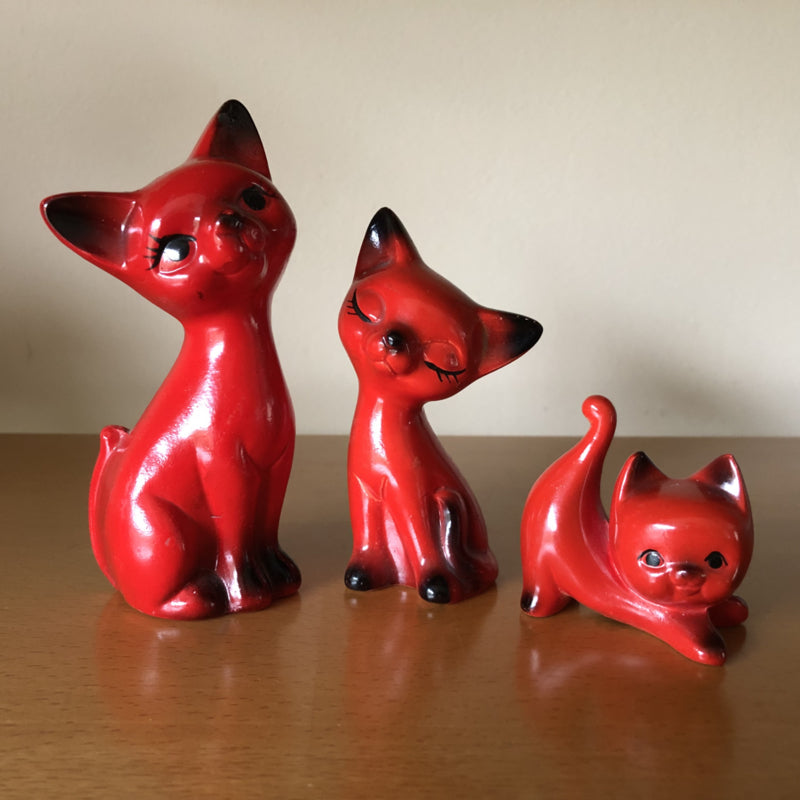 Vintage rode poesjes