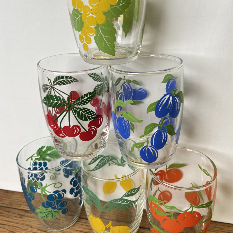 Set van 6 kleine glaasjes vintage