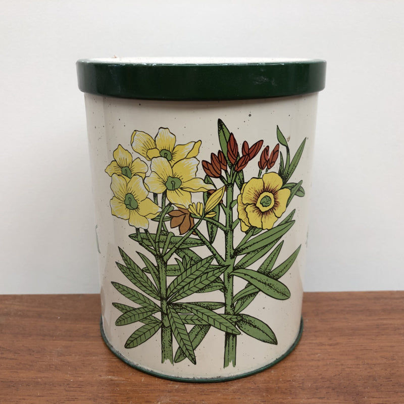 Vintage bloemen blik