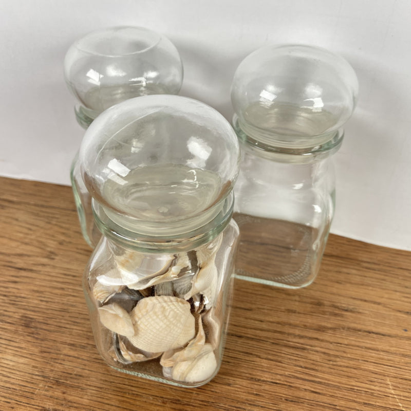 3 glazen vintage apothekerspotten