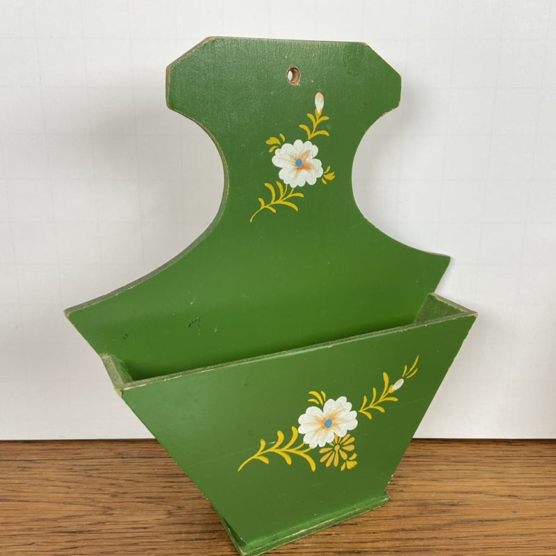 Houten groene koffiefilter houder
