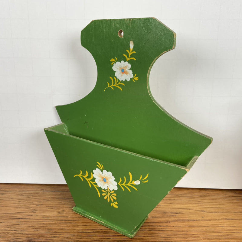 Houten groene koffiefilter houder