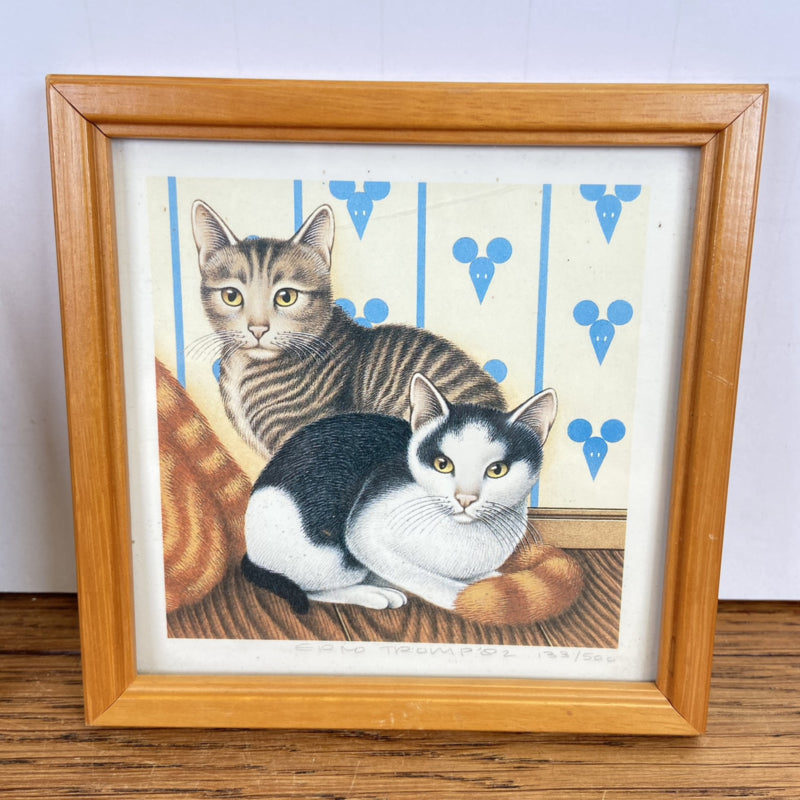 3 luik katten schilderijtjes