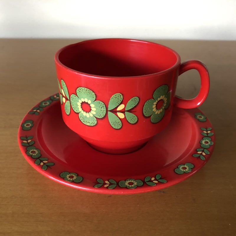 Emsa kop en schotel rood