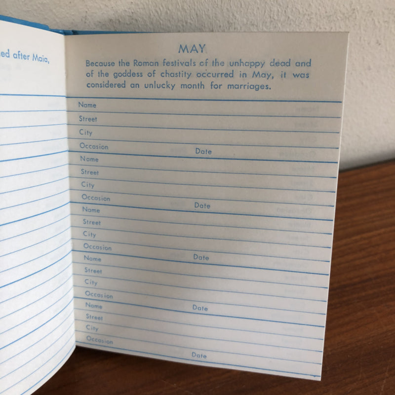 Days to remember adres boekje