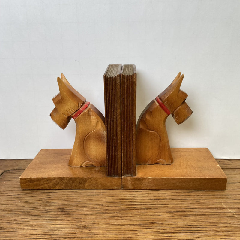 houten boekensteunen hondjes