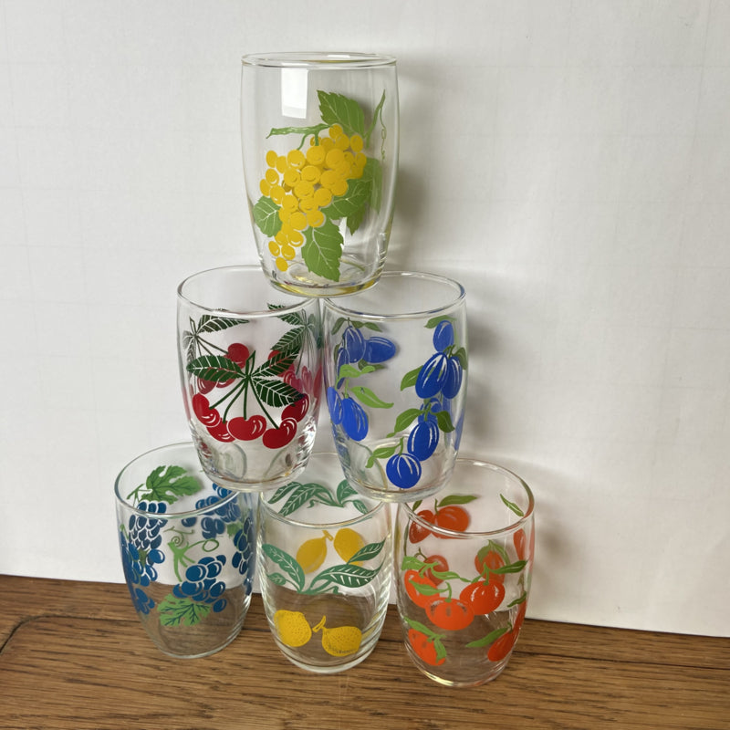 Set van 6 kleine glaasjes vintage