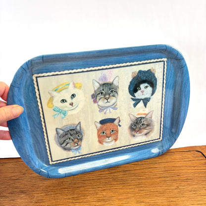Vintage dienblad katten Wilscombe
