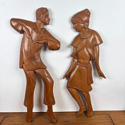 Houten wanddecoratie dansend koppel