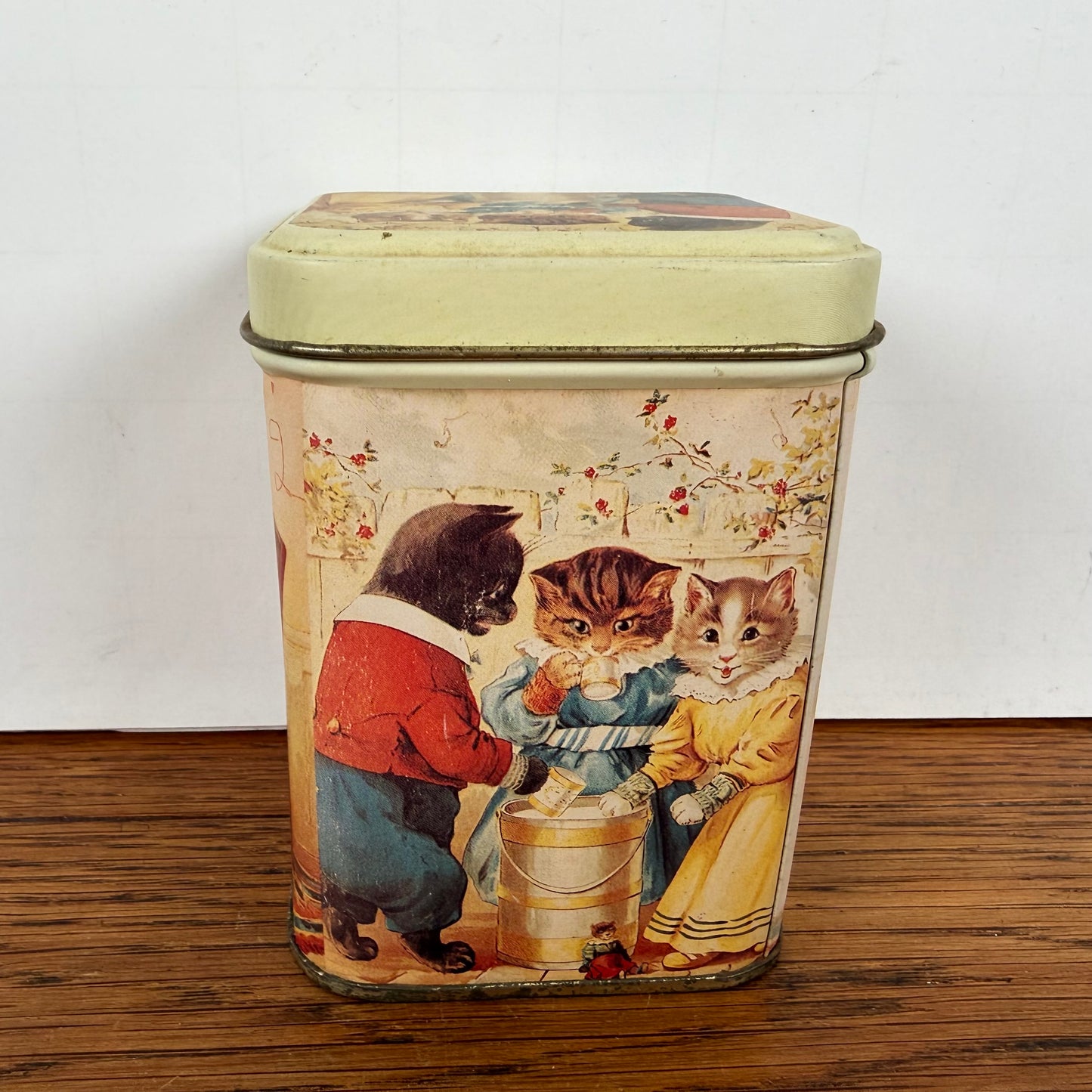 Vintage blikje katten