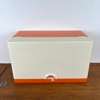 Vintage oranje cosmetica kastje