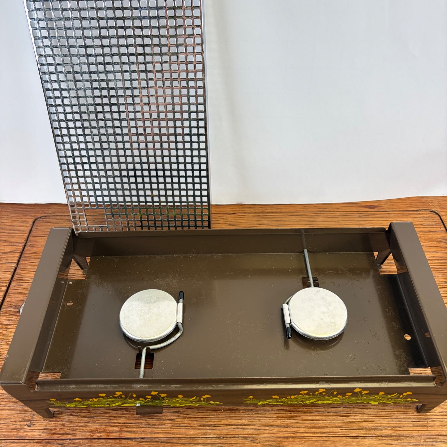 Vintage Brabantia rechaud boterbloem motief