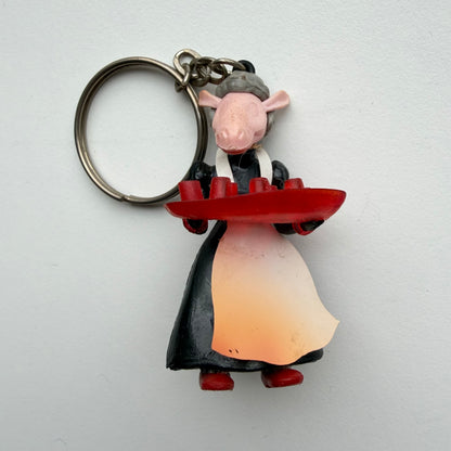 Vintage sleutelhanger Juffrouw Schaap