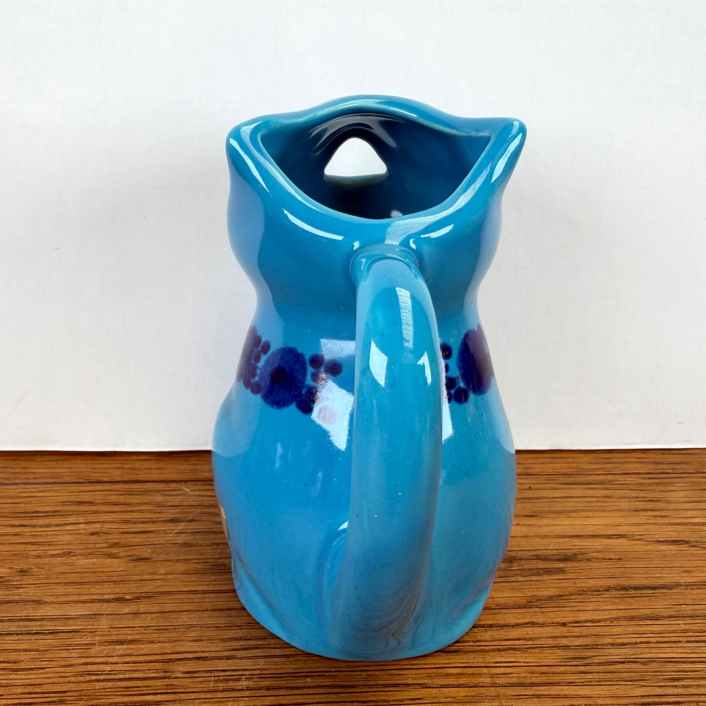 Vintage Guldkroken Hjo Sweden roomkannetje kat