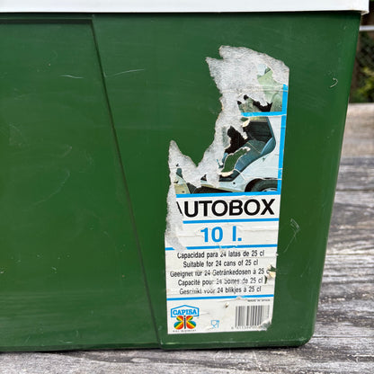 Vintage auto koelbox groen