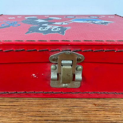 Vintage kinder koffertje kat