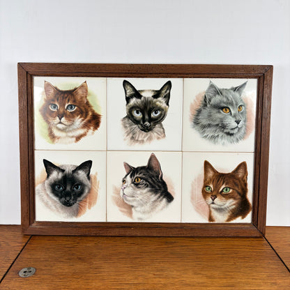 Vintage dienblad katten