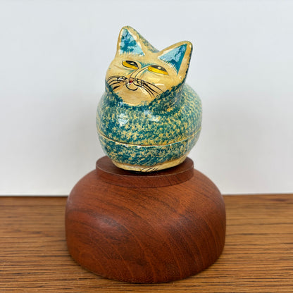 Houten doosje kat