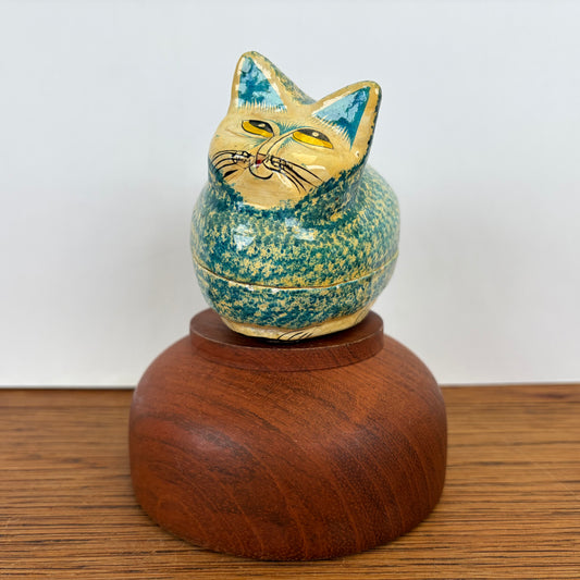 Houten doosje kat